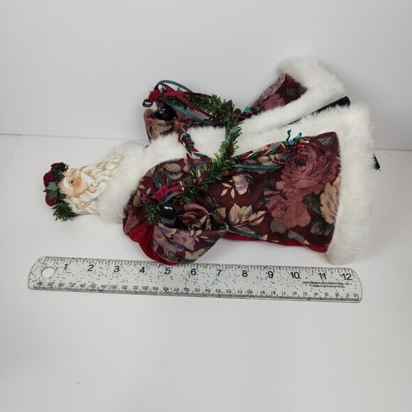 Vintage Santa Claus Tree Topper St. Nicholas Ceramic Head 12 in. Tall - Picture 8 of 8